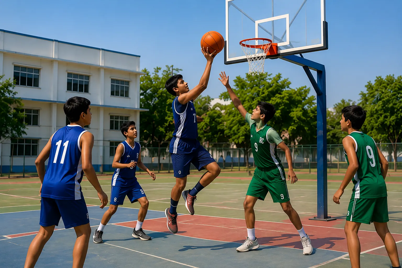 Students in an Olympiad preparation activity